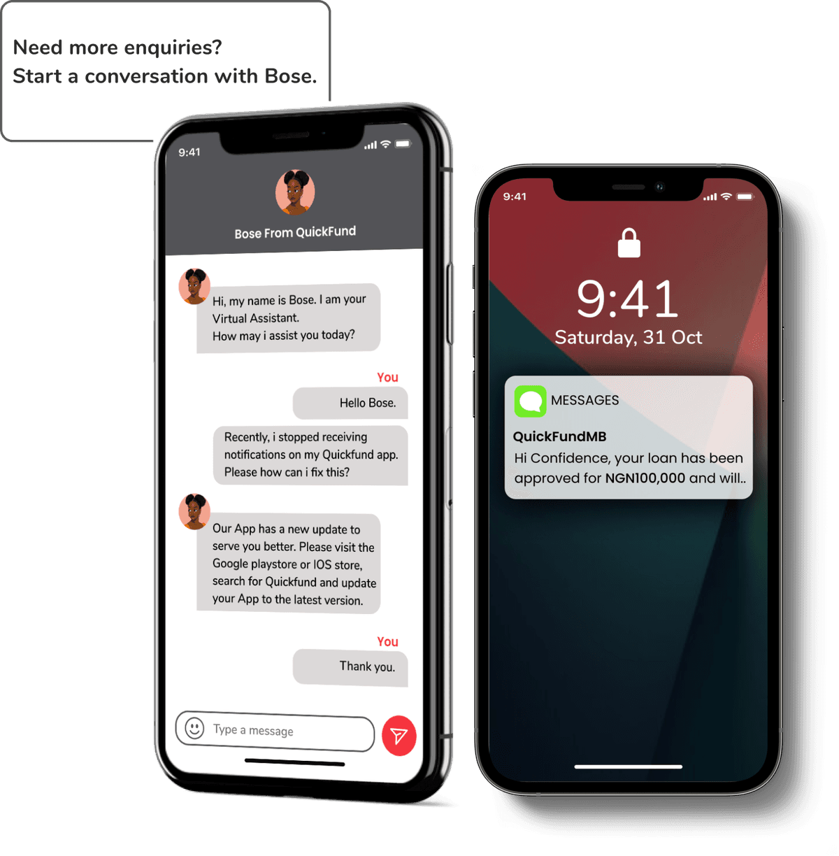 QuickFund App Interface